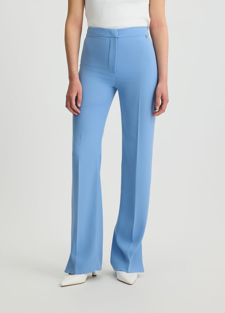 Envers satin trousers blue Liu Jo - medium Envers satin trousers blue Liu Jo - medium