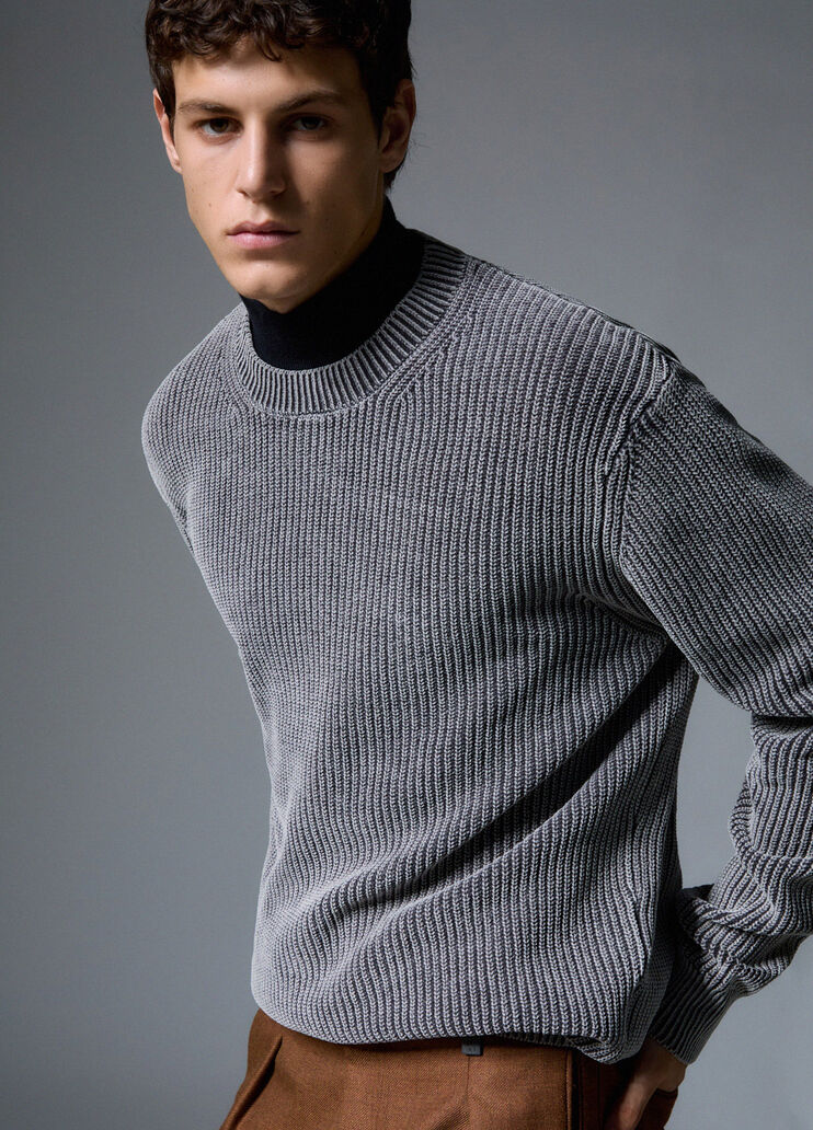 Pull d&eacute;lav&eacute; gris fonc&eacute; Liu Jo - medium