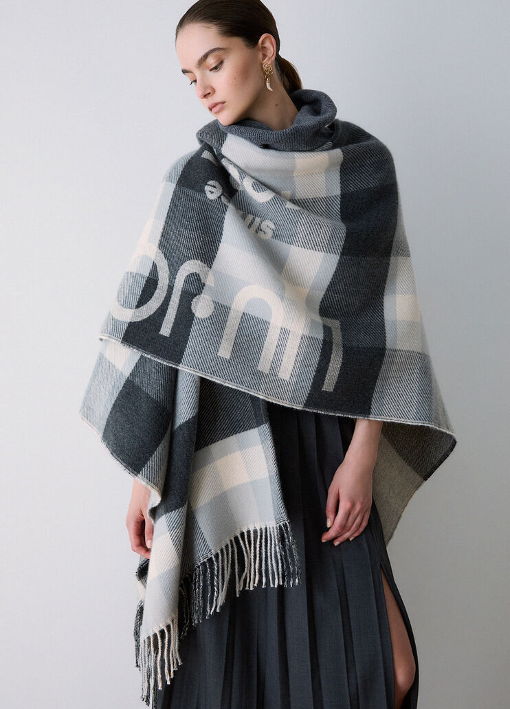 Poncho kariert Jacquard Anthrazit Liu Jo - medium