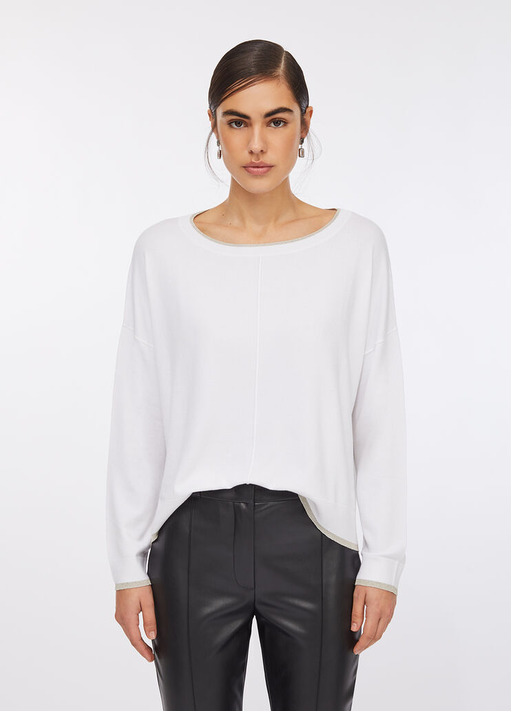 Lurex® jumper white wool Liu Jo - large image number 0