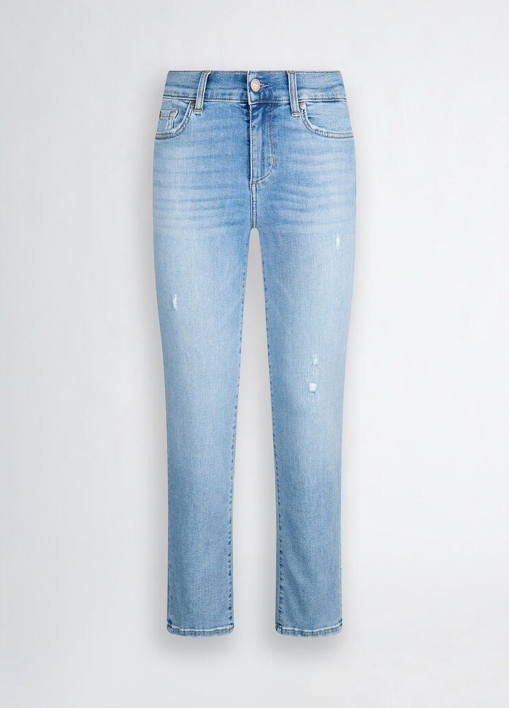 Slim cropped jeans light denim Liu Jo - large image number 6 Slim cropped jeans light denim Liu Jo - large image number 6