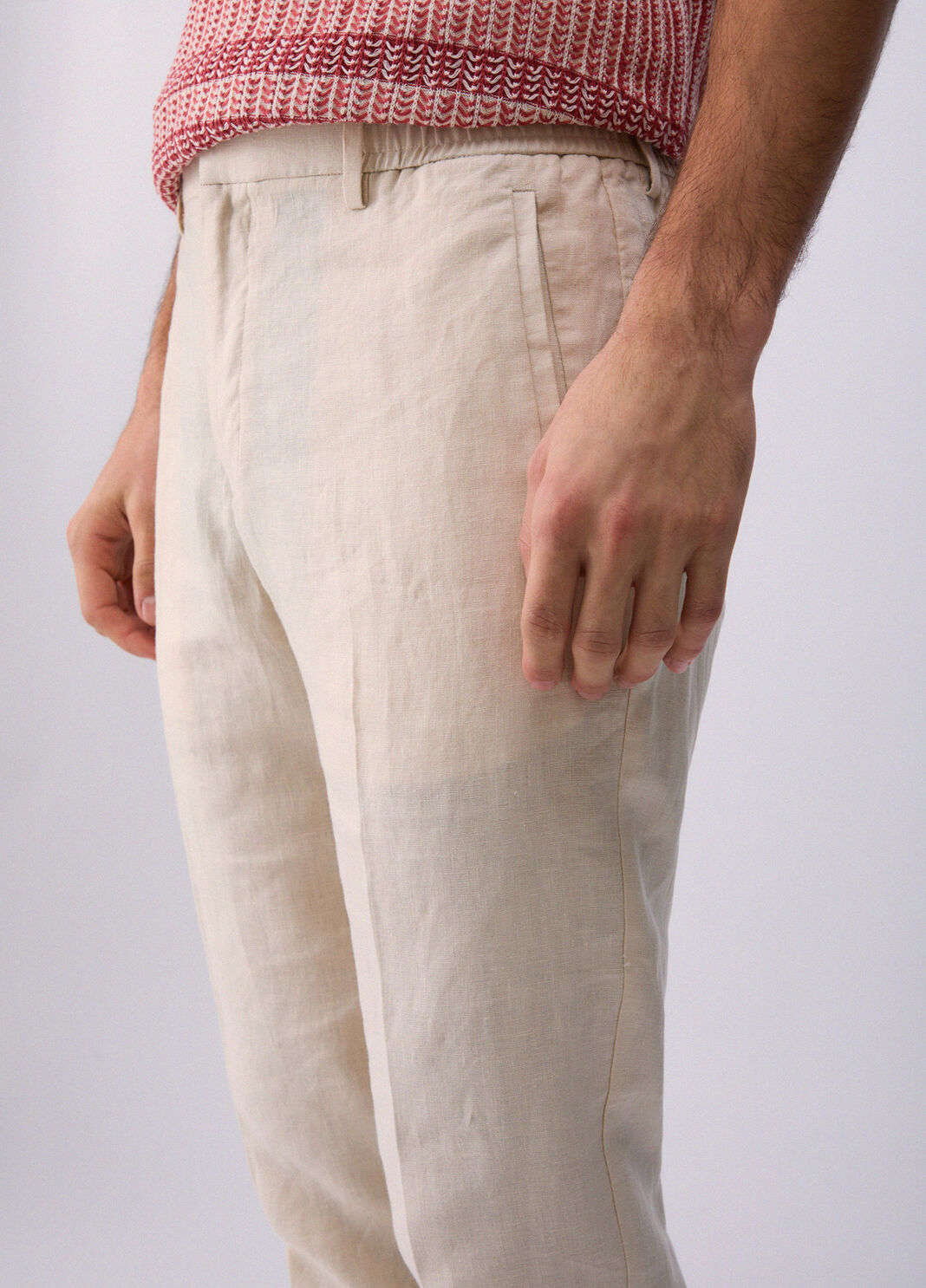 Pantal&oacute;n 100&nbsp;% lino blanco Liu Jo - large image number 4