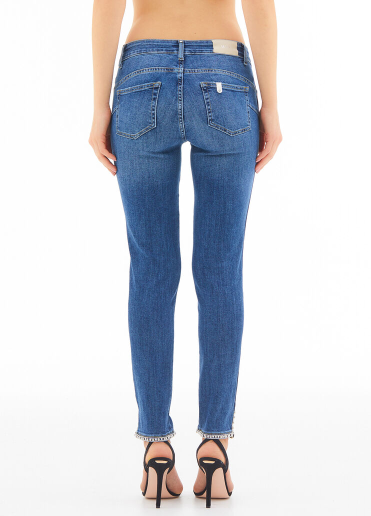 Skinny jeans with jewel stones blue denim Liu Jo - large image number 1 Skinny jeans with jewel stones blue denim Liu Jo - large image number 1