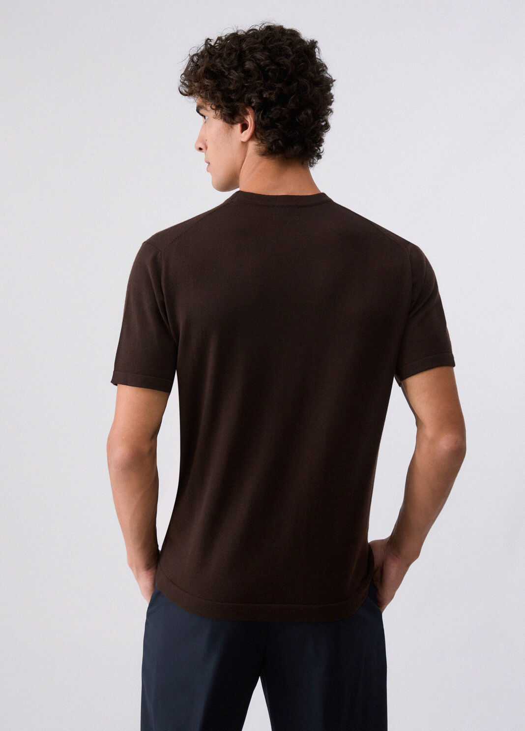 T-shirt in wool merino brown Liu Jo - large image number 1