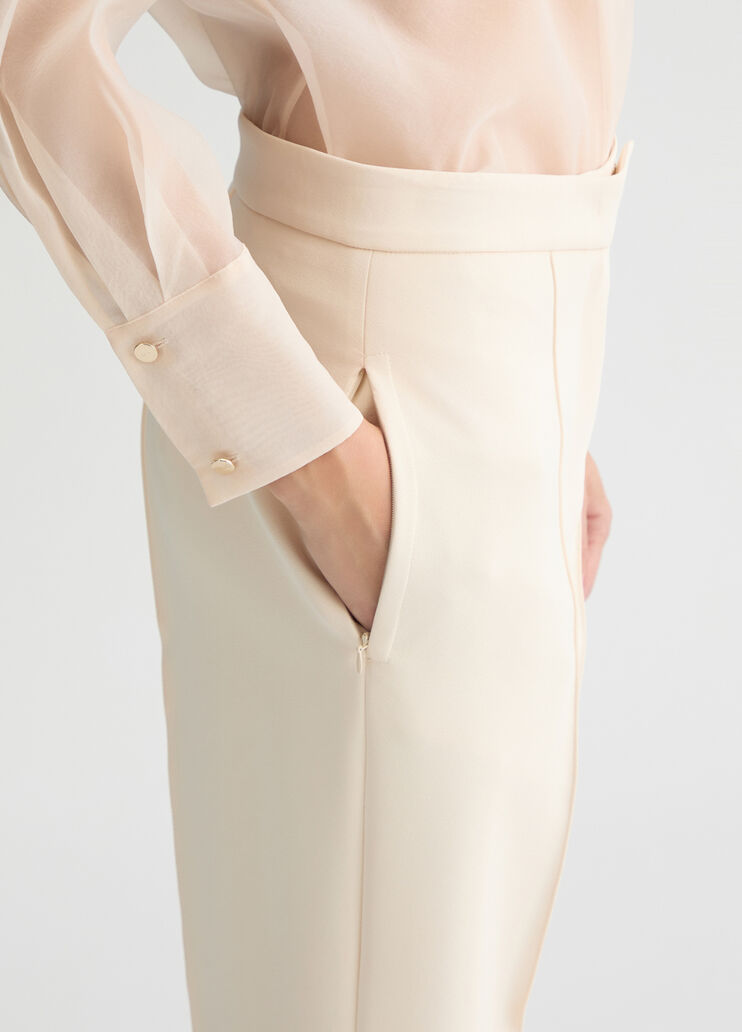 Cream cigarette trousers champagne Liu Jo - large image number 3 Cream cigarette trousers champagne Liu Jo - large image number 3