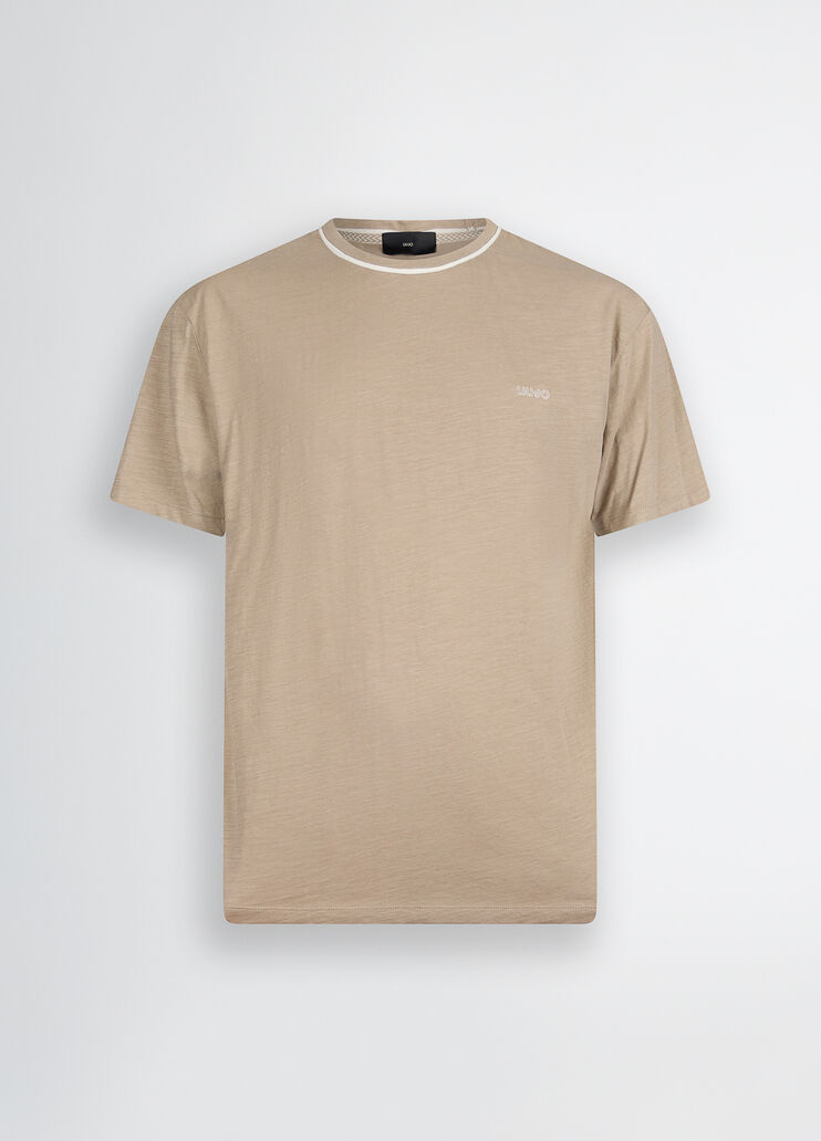 Cotton T-shirt light brown Liu Jo - large image number 6 Cotton T-shirt light brown Liu Jo - large image number 6