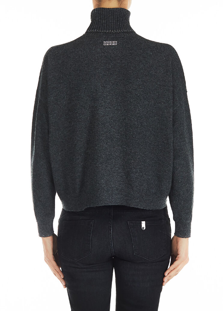 Dolcevita con intarsio Grigio Liu Jo - large image number 1