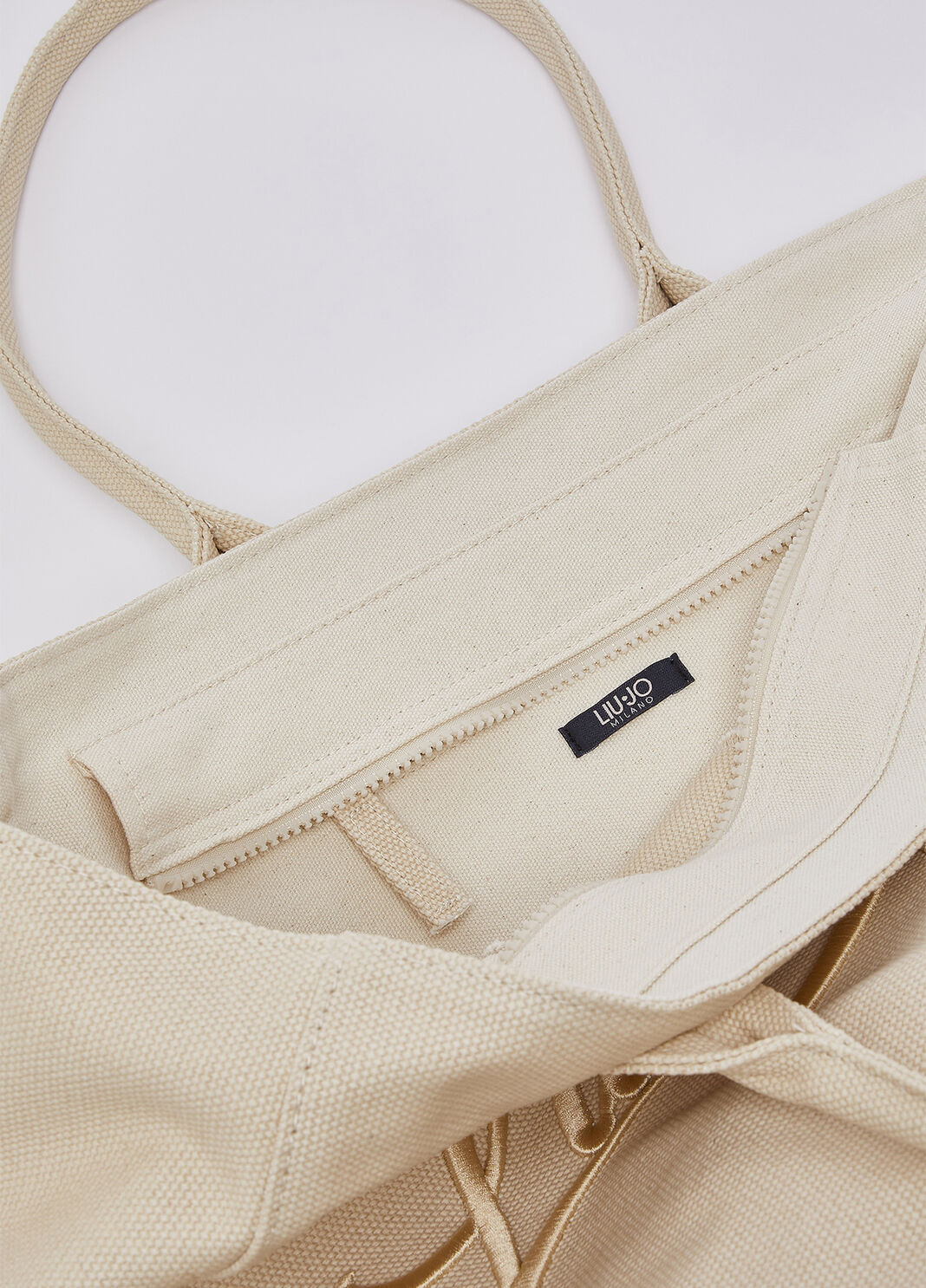 Large tote bag with foulard beige Liu Jo - large image number 6