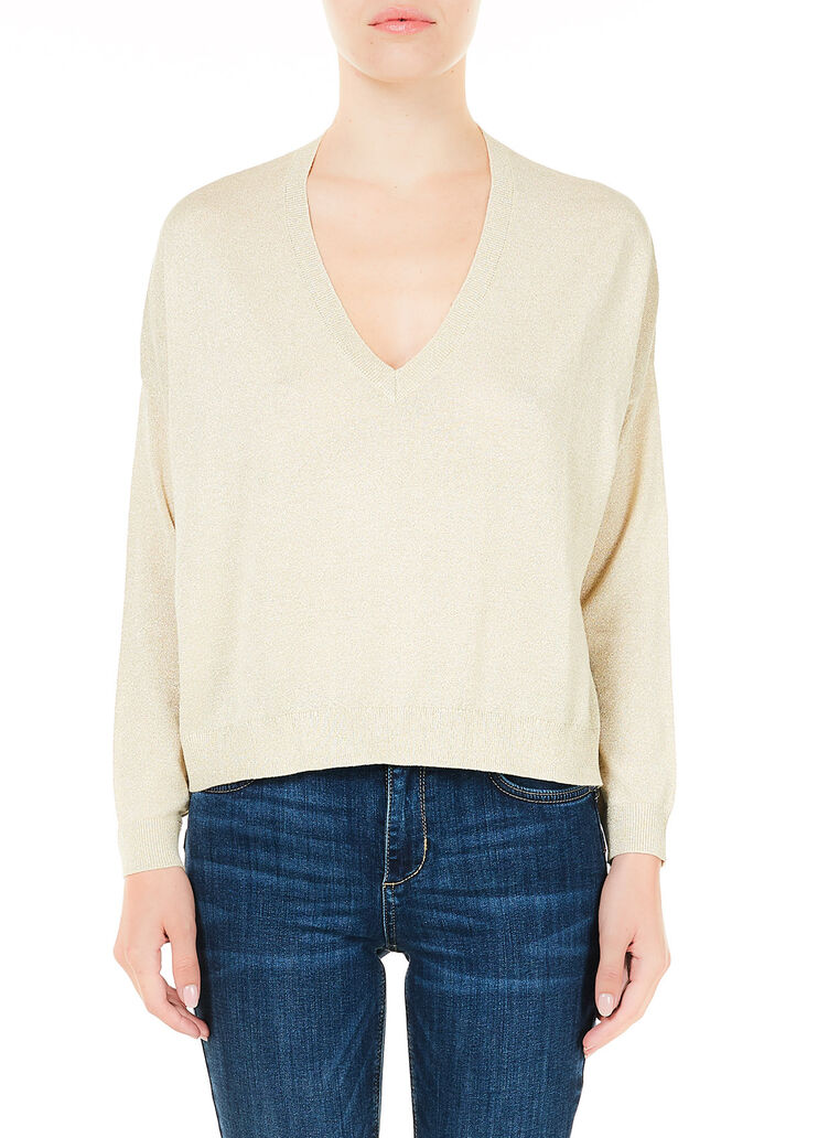 Pullover aus Lurex® Hellgold Liu Jo - large image number 0 Pullover aus Lurex® Hellgold Liu Jo - large image number 0