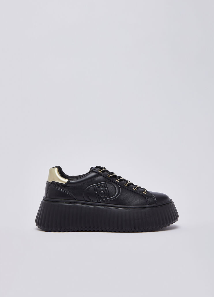 Plateau-Sneaker aus Leder Schwarz Liu Jo - medium