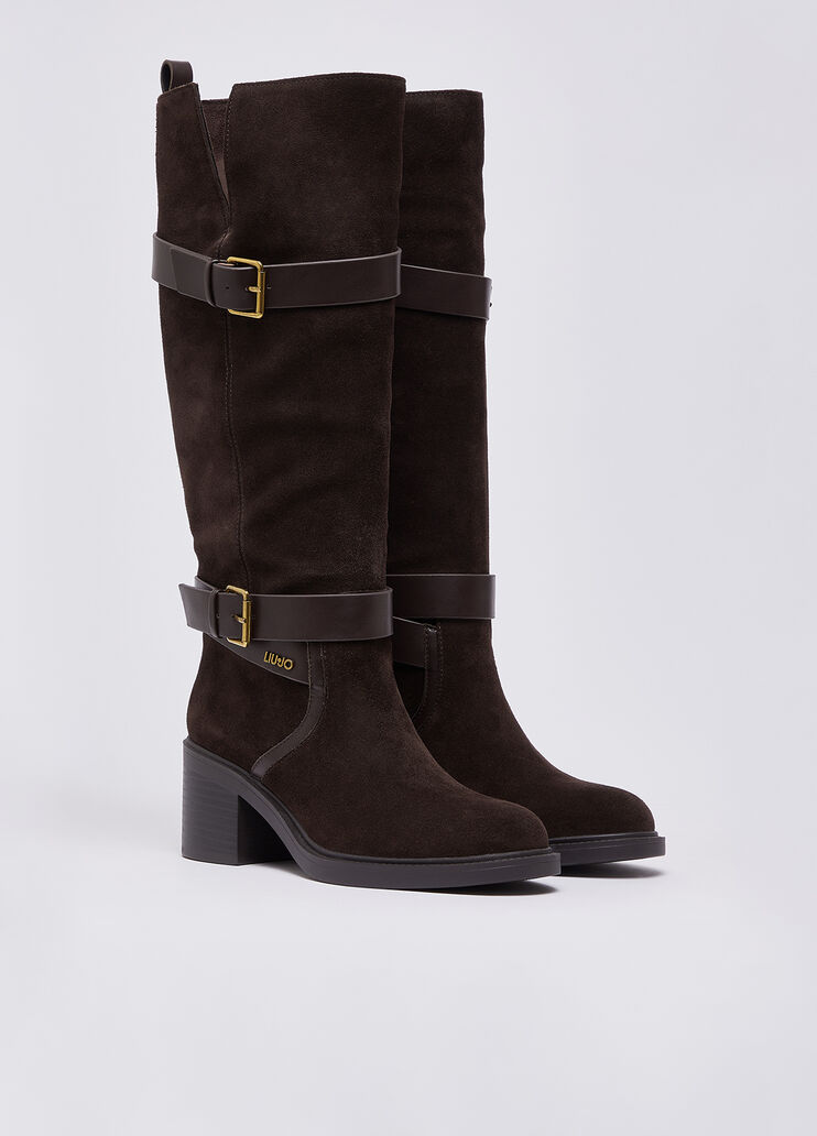 Knee-high boots in suede mocha Liu Jo - medium