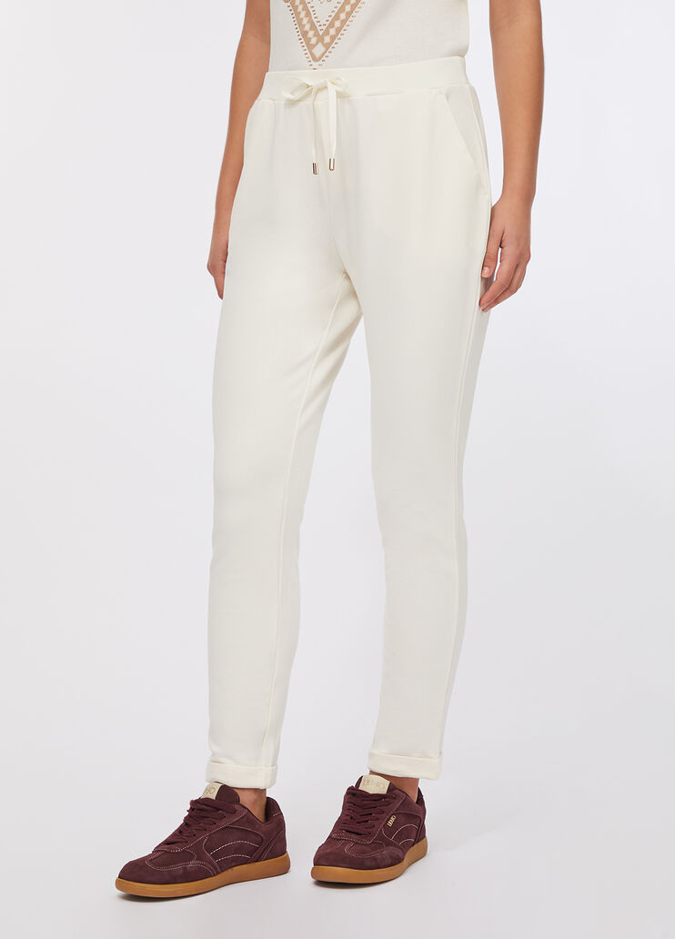 Fleece jogging pants milk white Liu Jo - large image number 0