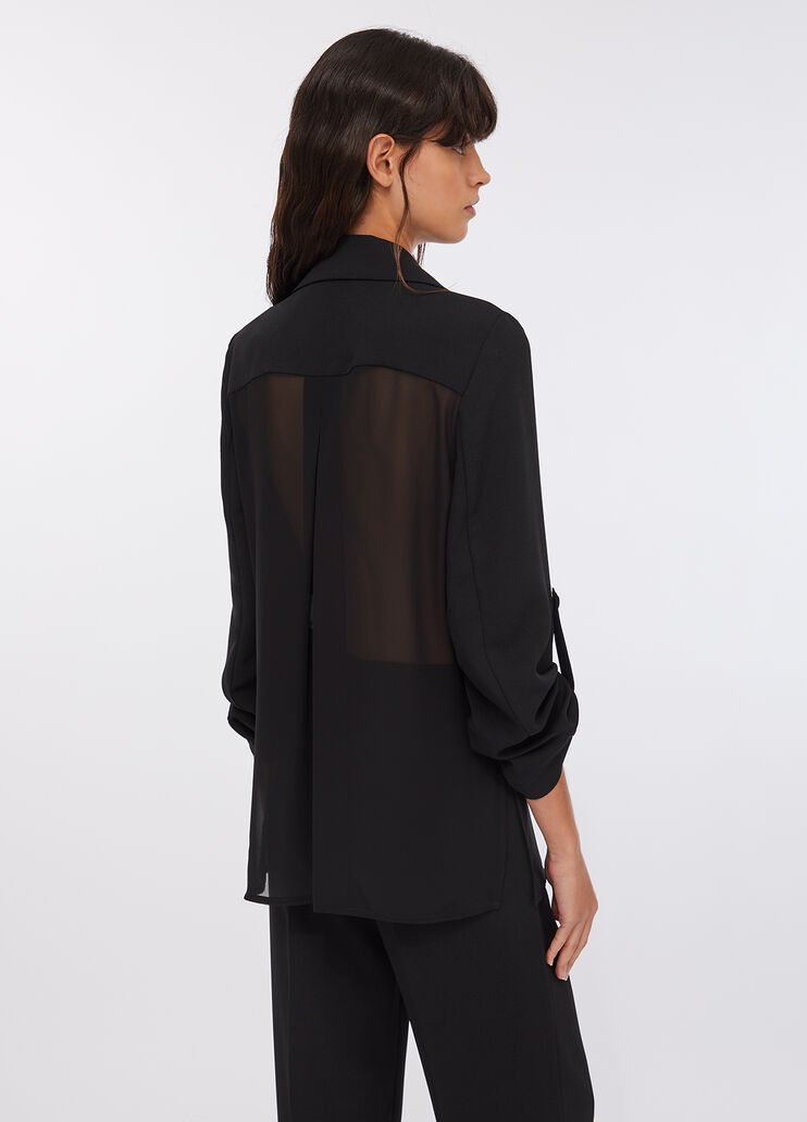 Envers satin blazer black Liu Jo - large image number 1 Envers satin blazer black Liu Jo - large image number 1