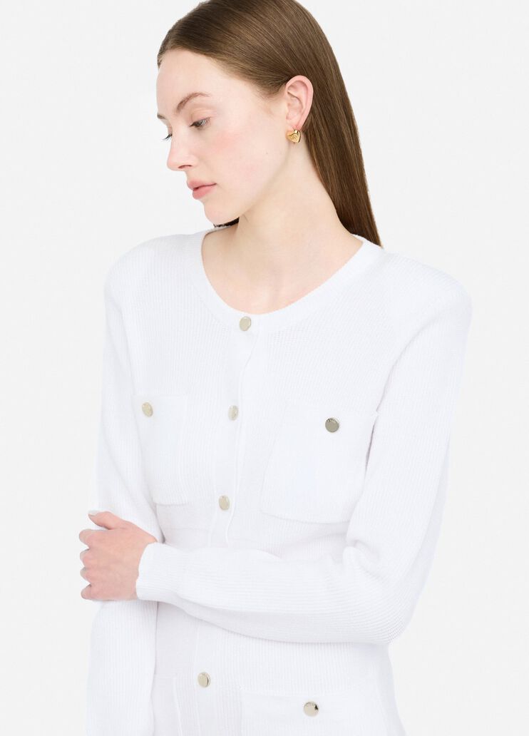 Knit dress with shoulder pads white wool Liu Jo - medium