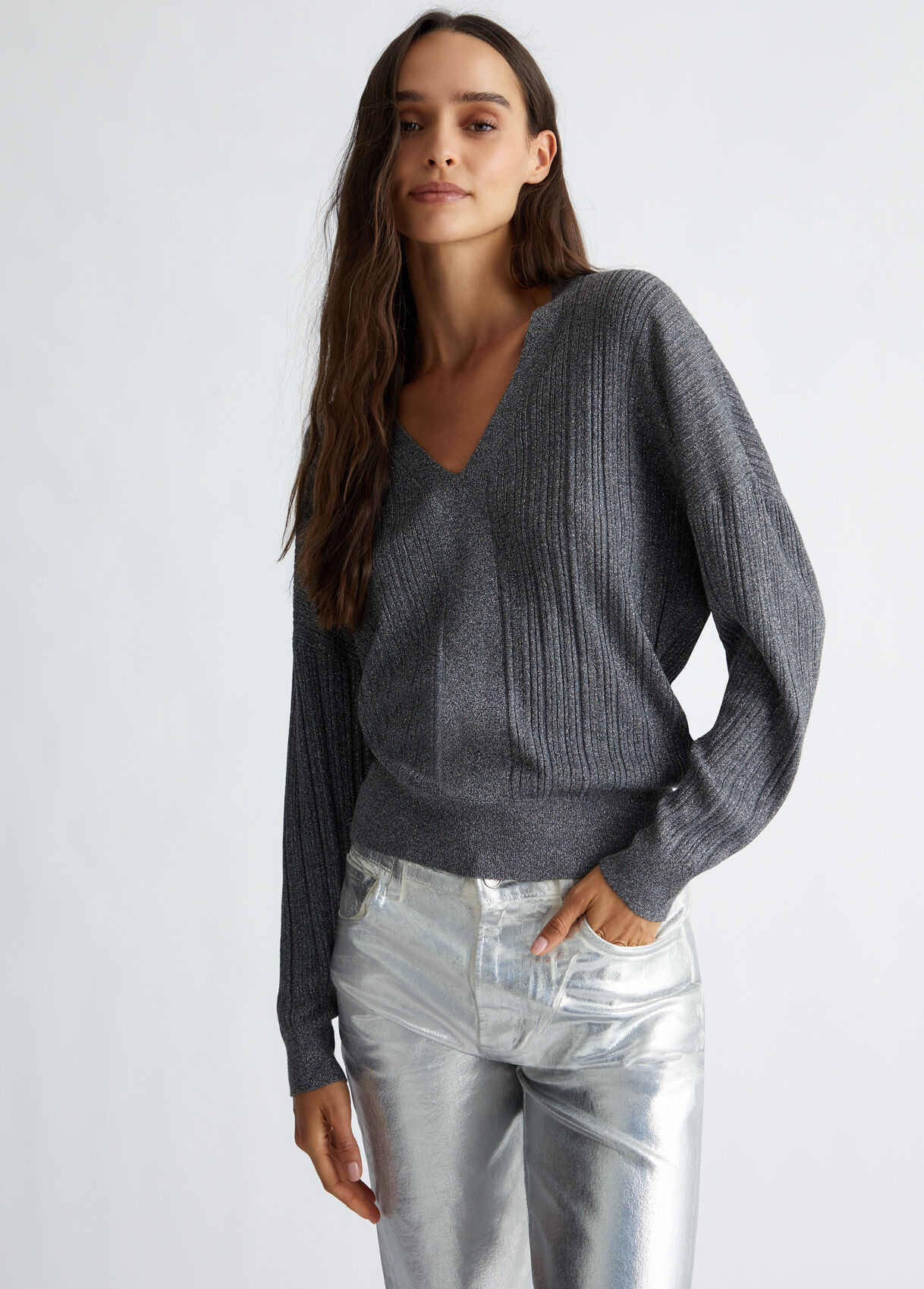 Lurex sweater colour anthracite Liu Jo