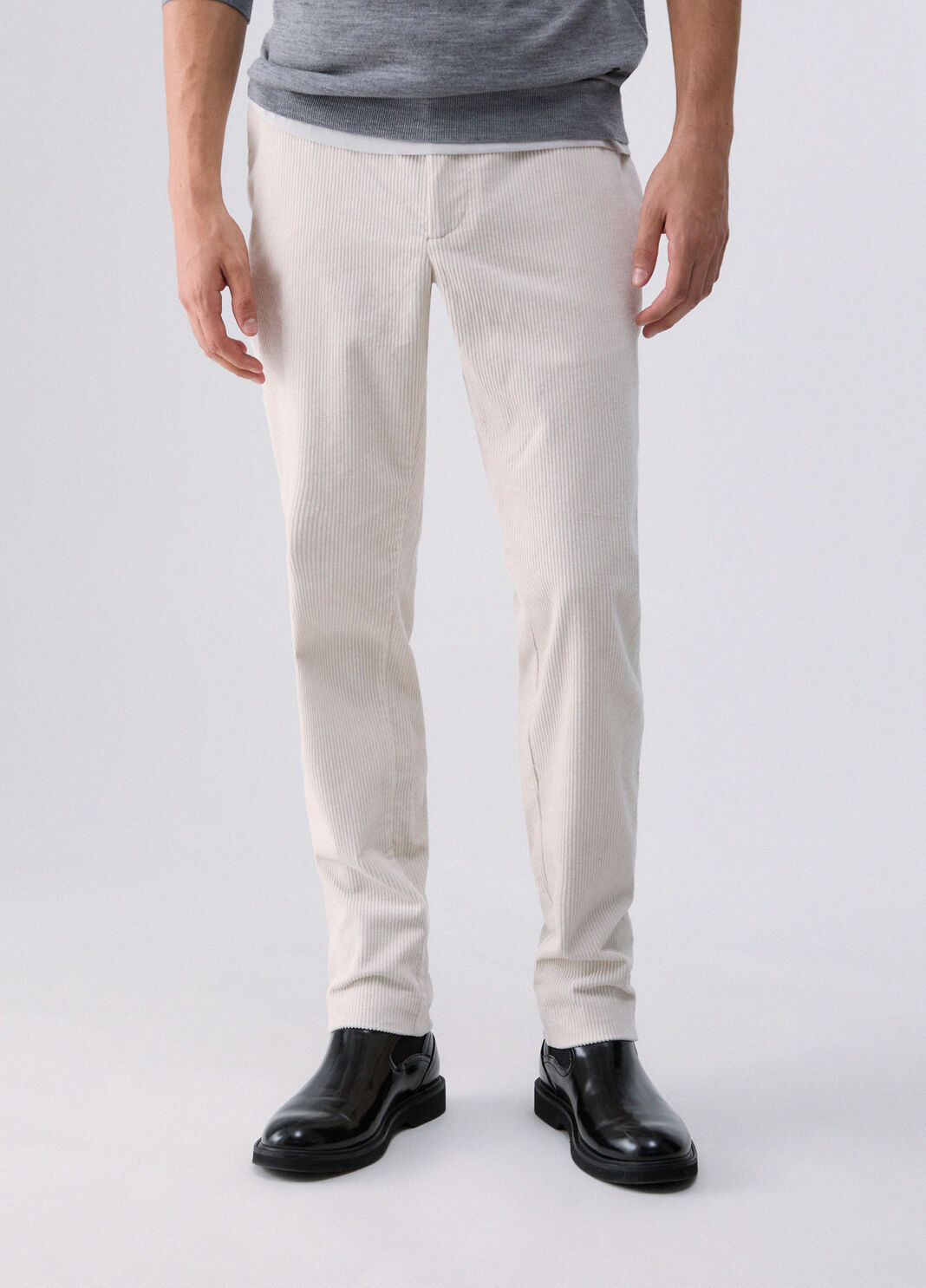 Slim trousers fit in velvet white Liu Jo - large image number 0
