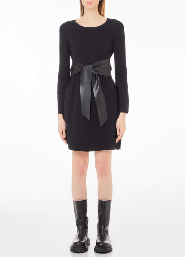 Knit dress with belt black Liu Jo - large image number 0