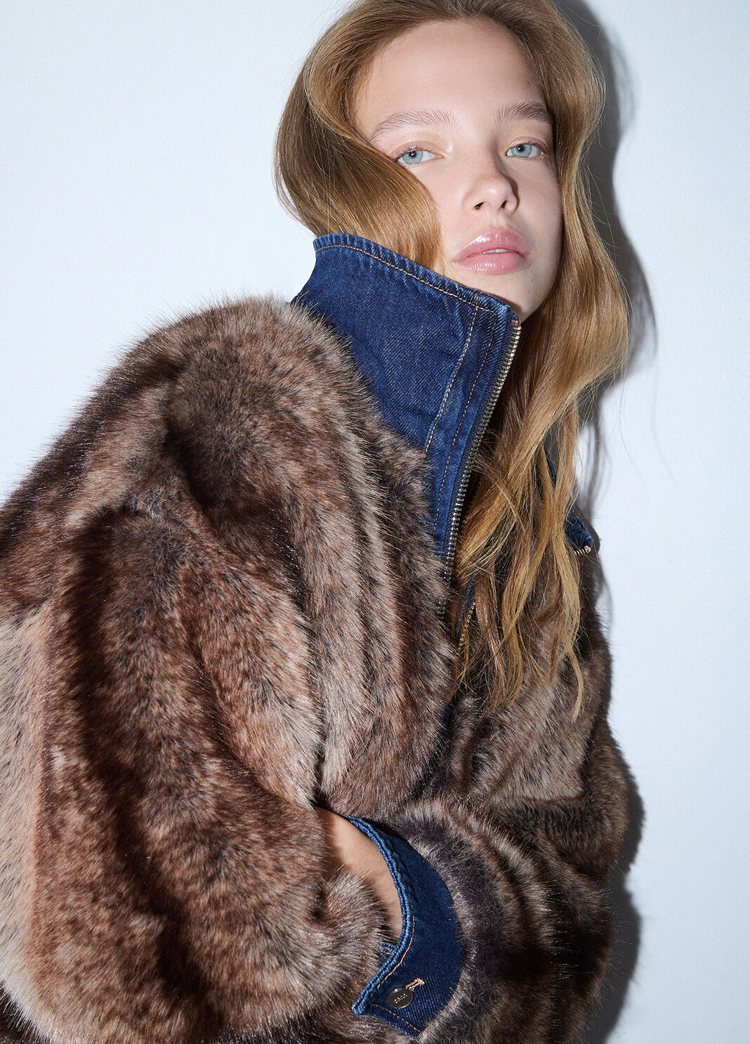 Faux Fur Jacket beige Liu Jo - large image number 3