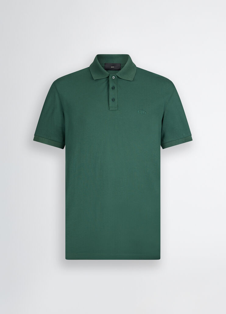 Dark green pique polo shirt dark green Liu Jo - large image number 6 Dark green pique polo shirt dark green Liu Jo - large image number 6