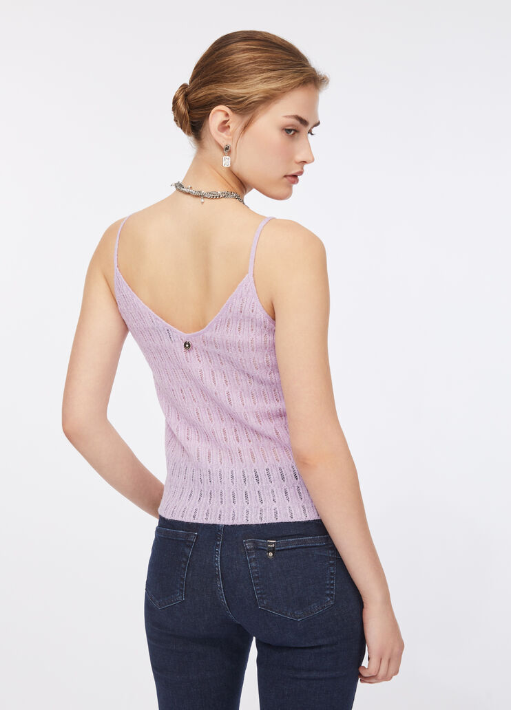 Wool and alpaca top lilac Liu Jo - large image number 1