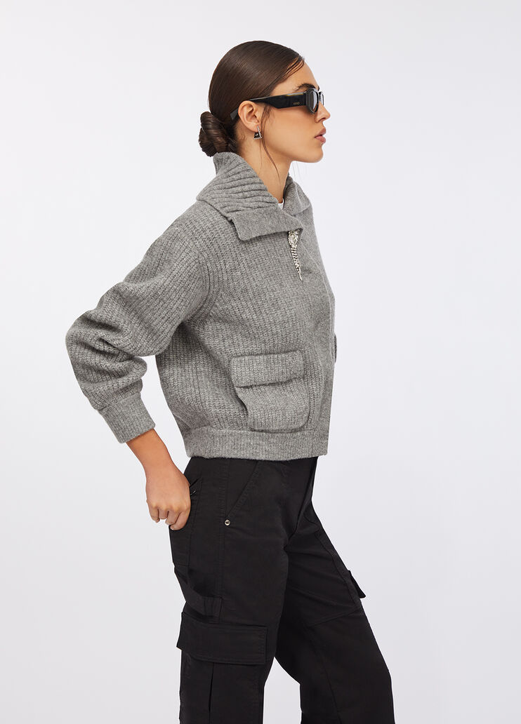 Wool-blend cardigan grey Liu Jo - medium