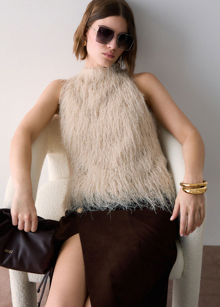 Fringed Top butter Liu Jo - medium
