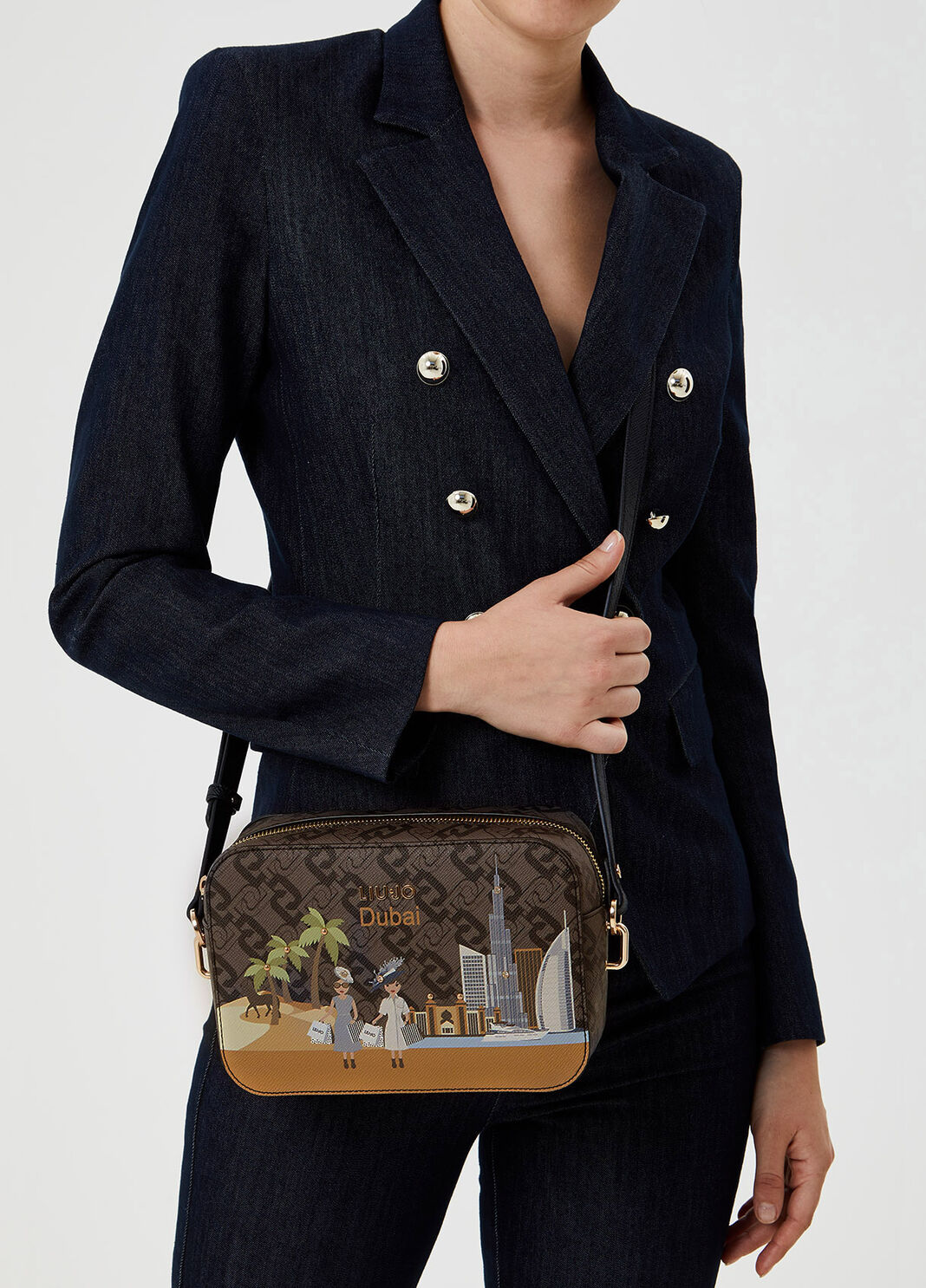 Crossbody bag with city Brown Liu Jo - large image number 1