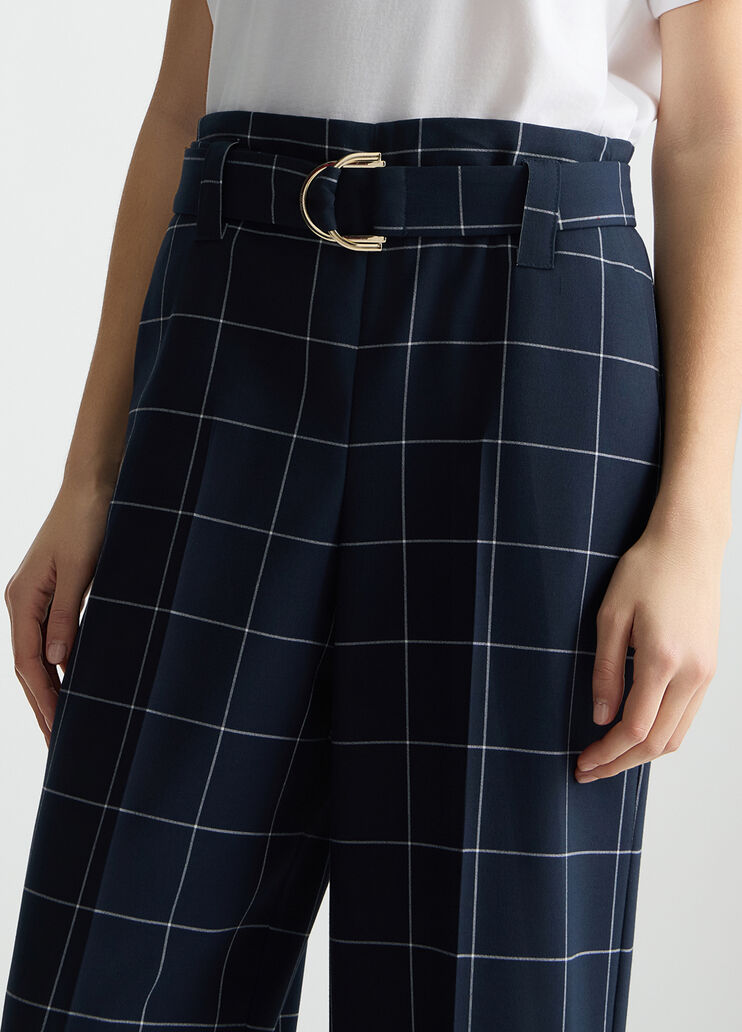High-rise check trousers blue Liu Jo - large image number 2
