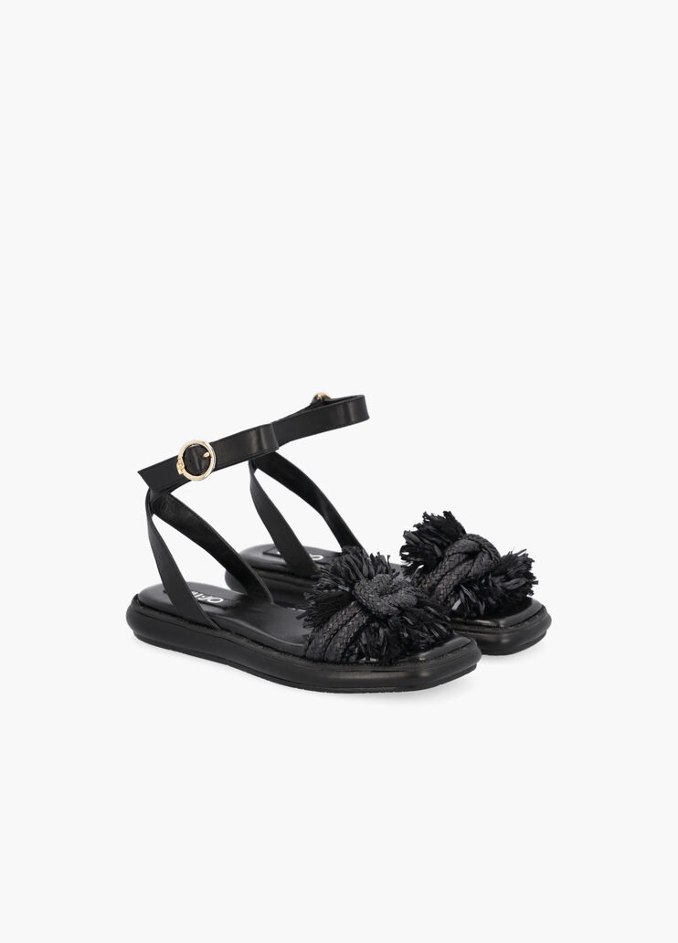 Sandali con fascetta in rafia nero Liu Jo - large image number 2