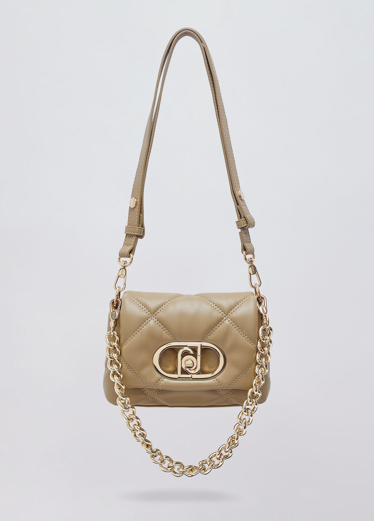 Borsa LaPuffy piccola matelass&eacute; fango Liu Jo - medium