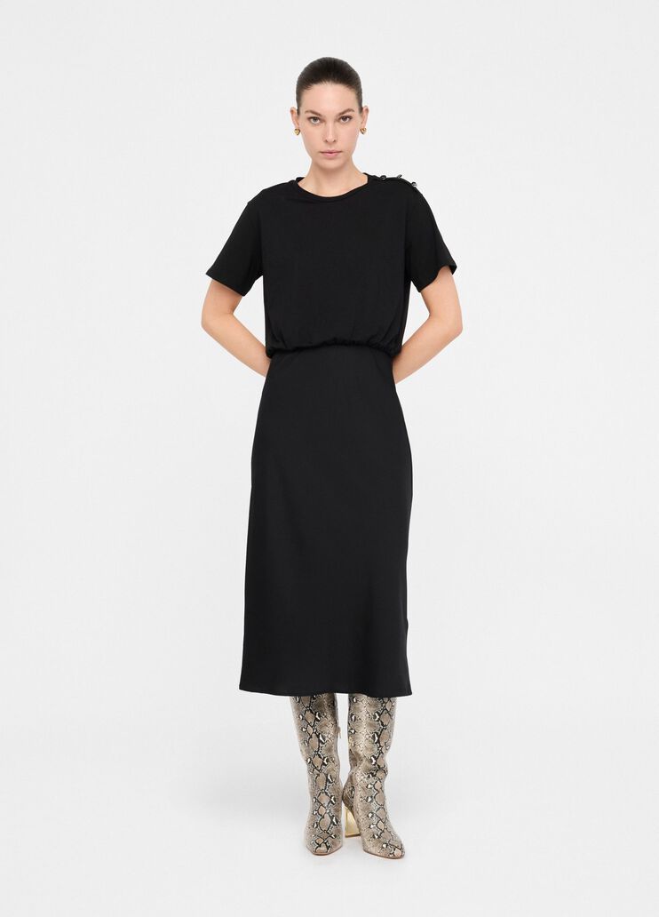 Long dress with buttons black Liu Jo - large image number 5 Long dress with buttons black Liu Jo - large image number 5