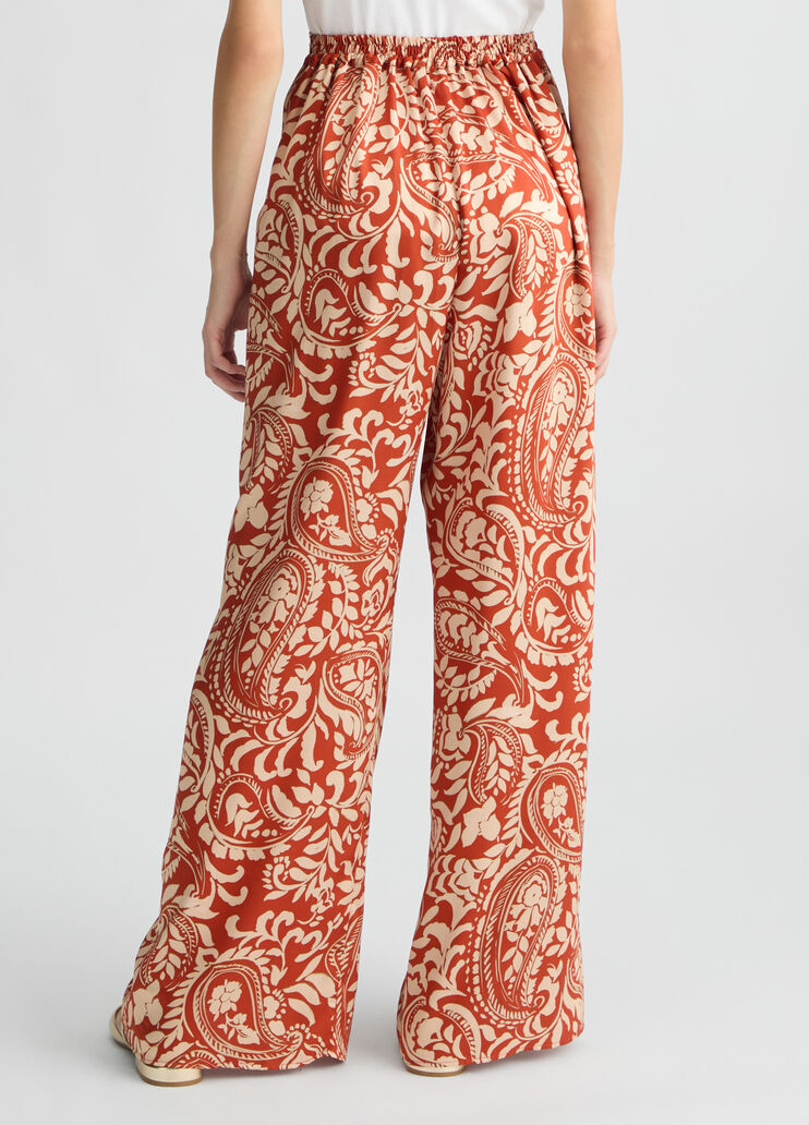 Printed twill trousers terracotta Liu Jo - large image number 1 Printed twill trousers terracotta Liu Jo - large image number 1