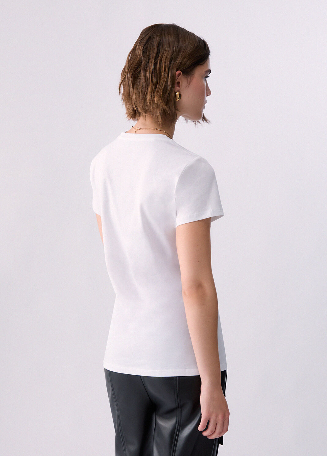 Logo T-shirt white/purple Liu Jo - large image number 1