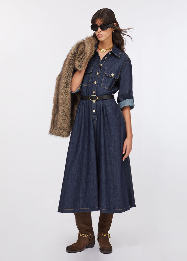 Hemdblusenkleid aus Denim Klassische Waschung Liu Jo - large image number 5