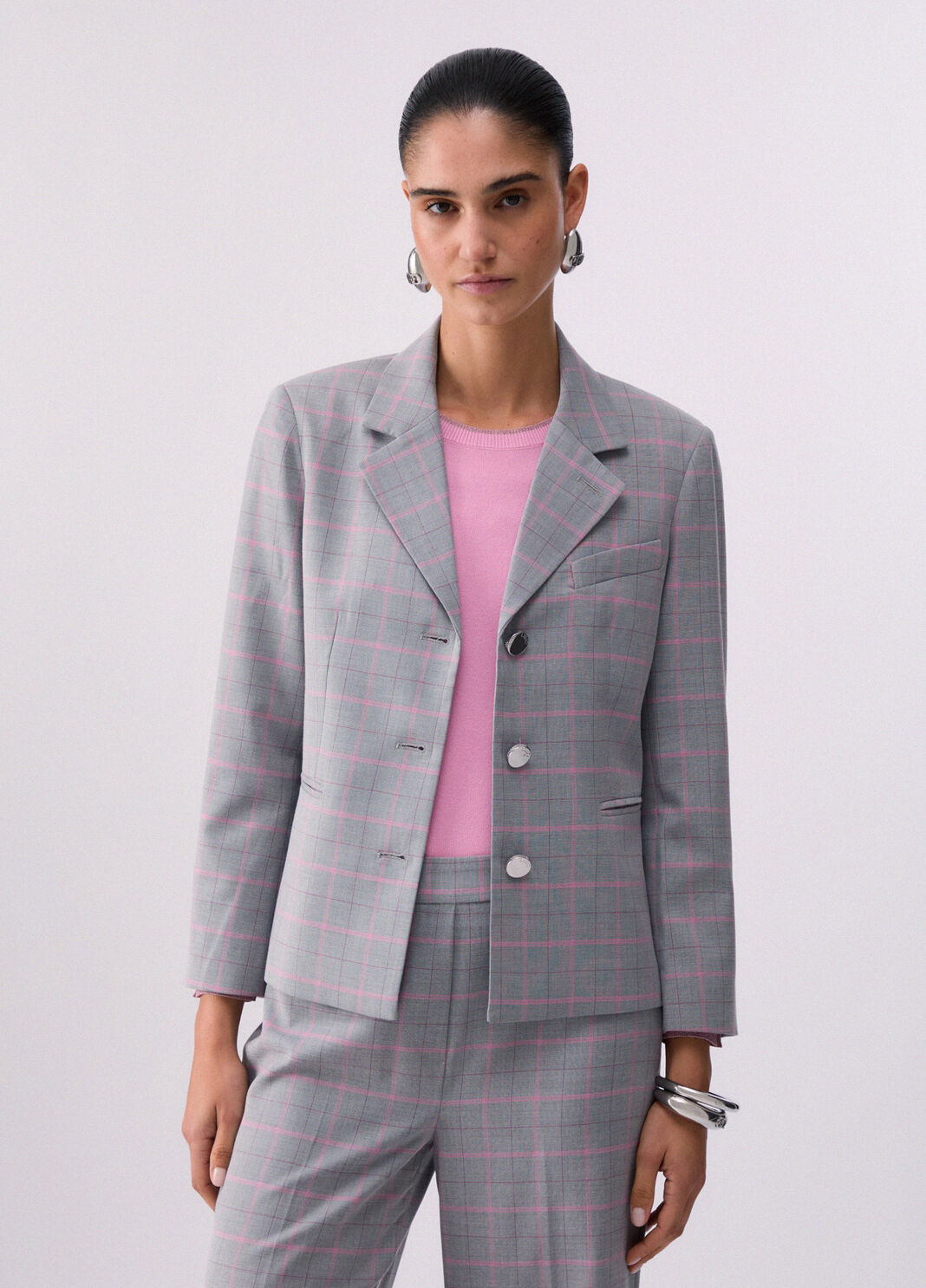 Blazer aus kariertem Stoff kariert Liu Jo - large image number 0