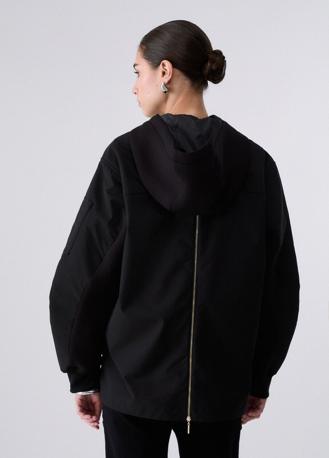 Blouson oversize avec capuche noir Liu Jo - large image number 1