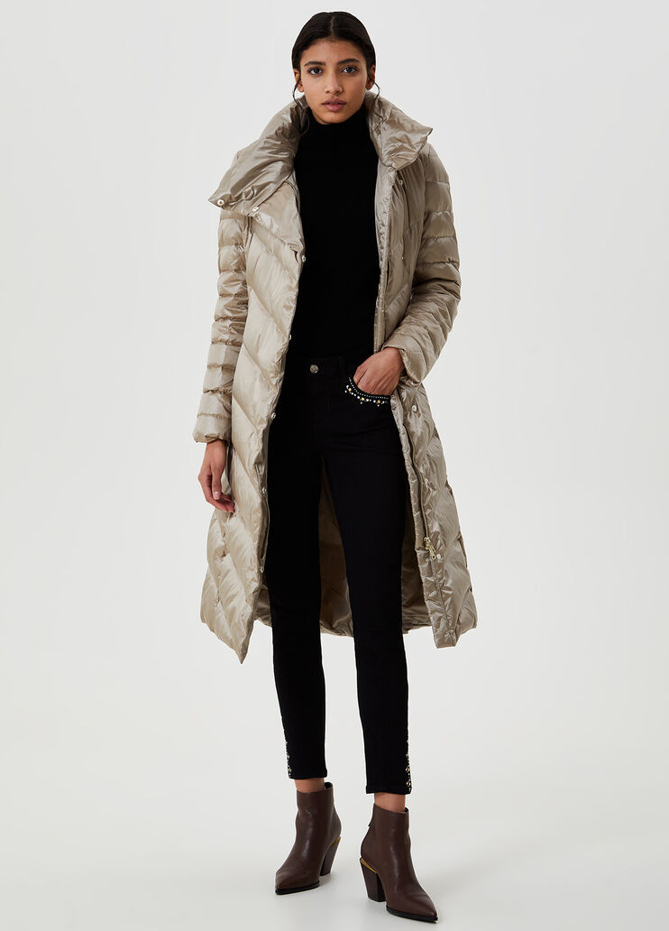 Long down jacket with belt Mud Liu Jo - large image number 3