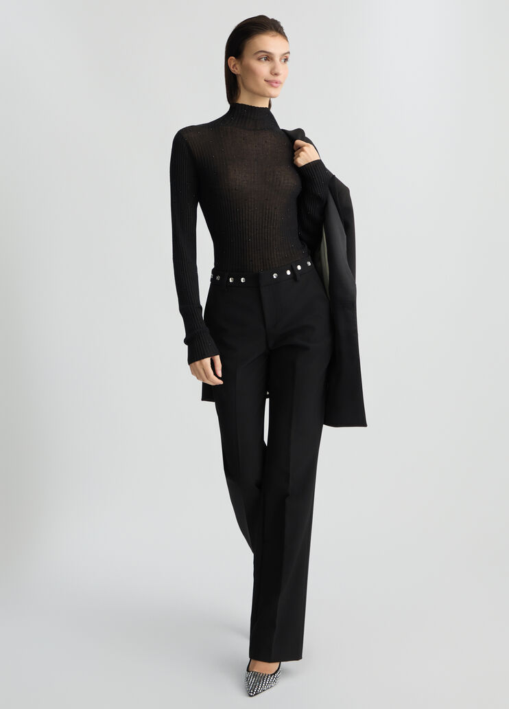 Trousers with rhinestones black Liu Jo - medium Trousers with rhinestones black Liu Jo - medium