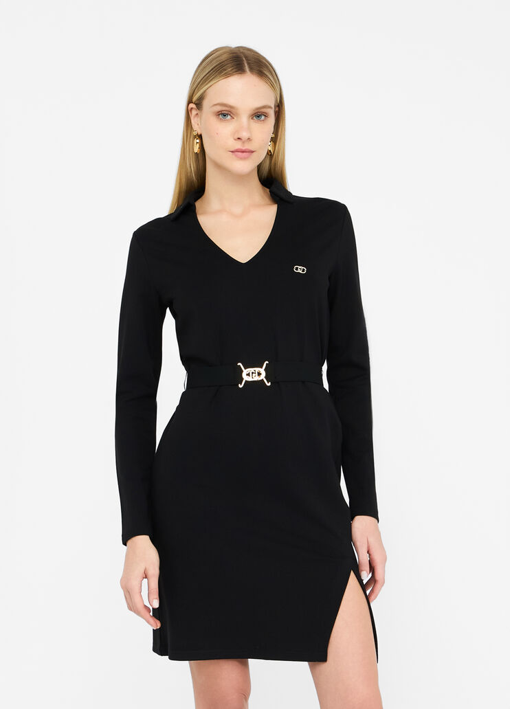Short dress with belt black Liu Jo - medium Short dress with belt black Liu Jo - medium