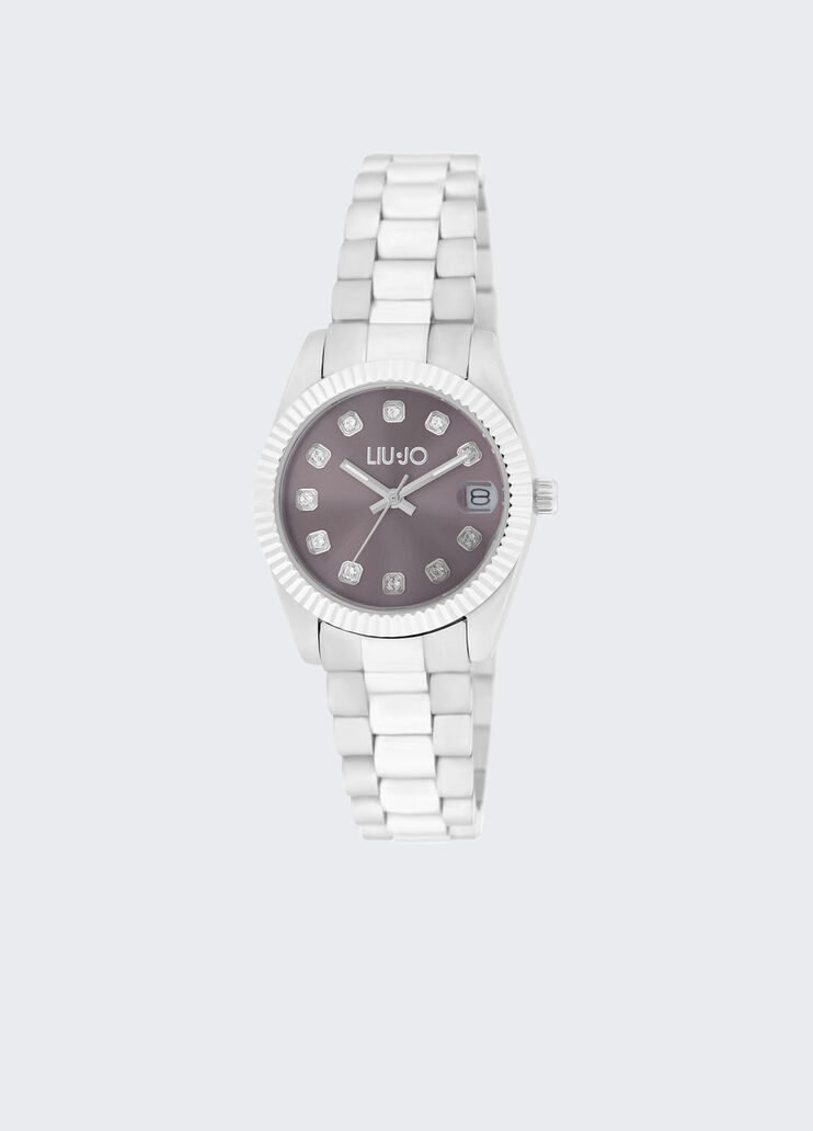 Steel watch with diamant&eacute;s silver Liu Jo - medium