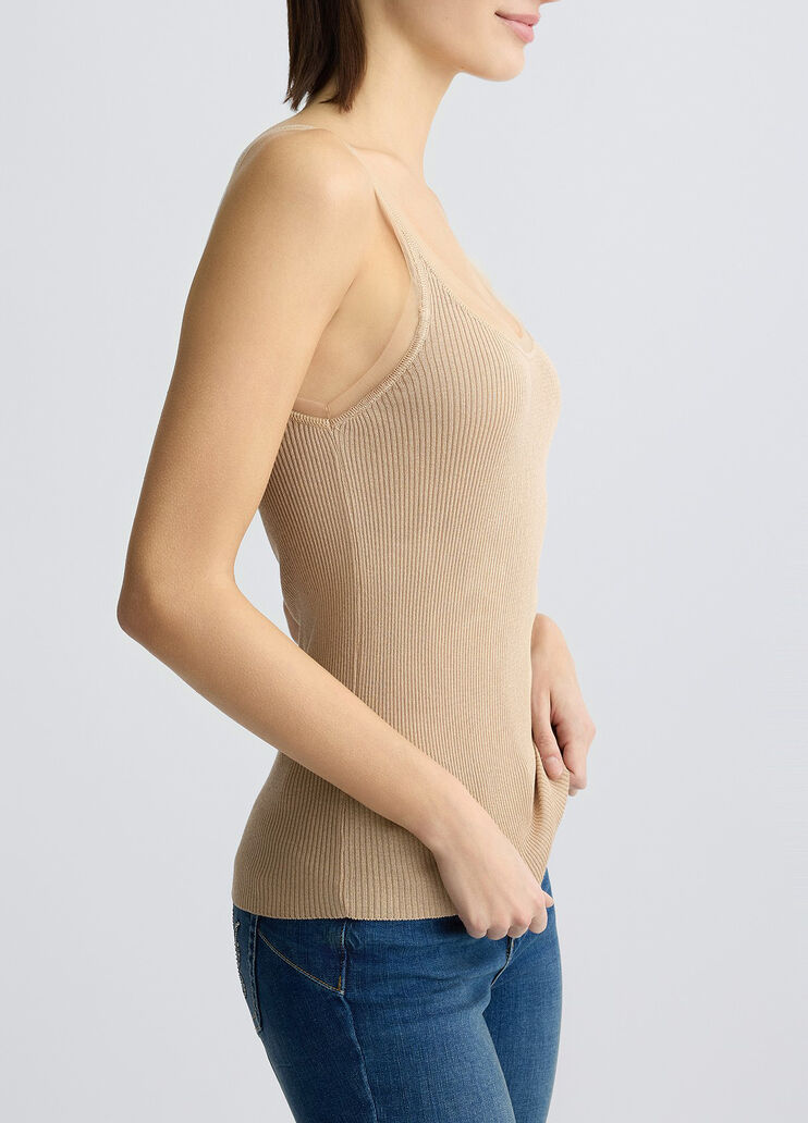 Knit top beige Liu Jo - large image number 3 Knit top beige Liu Jo - large image number 3