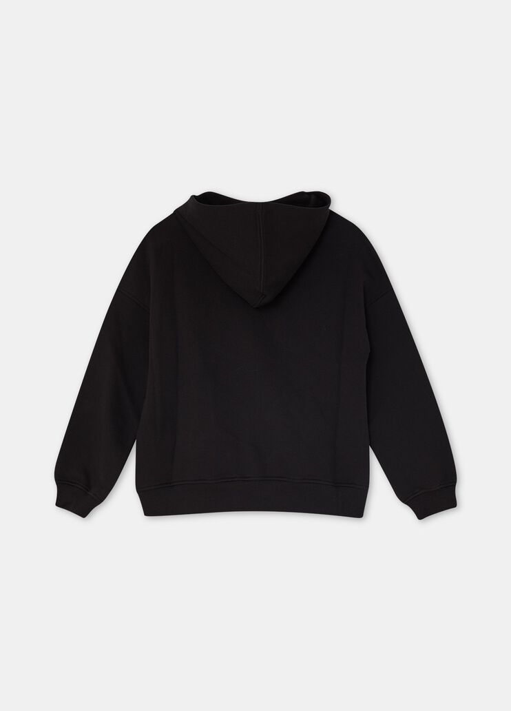 Sweatshirt aus Baumwolle mit Rei&szlig;verschluss Schwarz Liu Jo - medium
