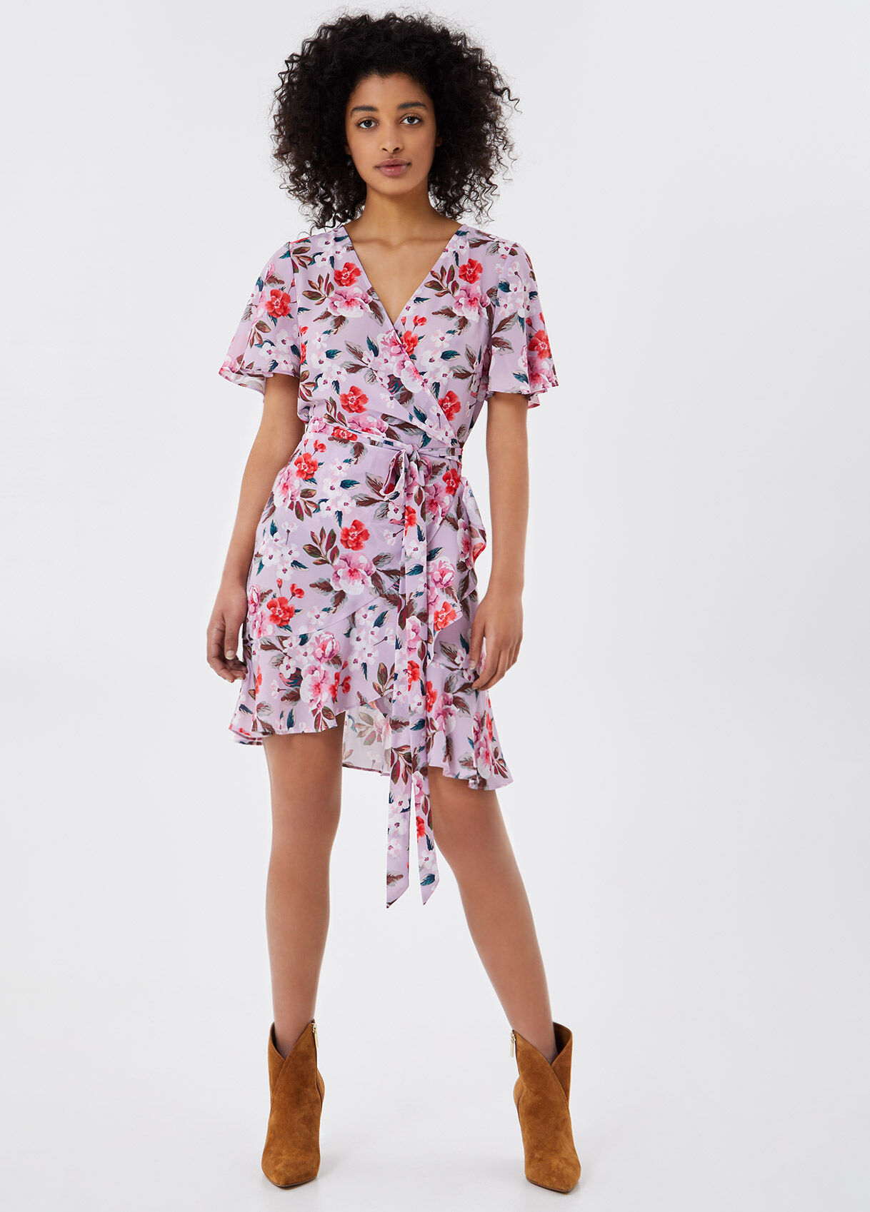 Vestito corto volants
