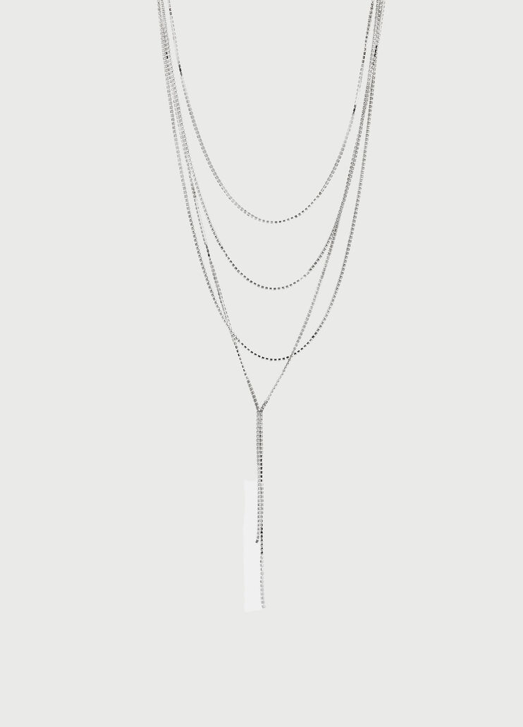 Multi-strand necklace with diamantés Steel Liu Jo - large image number 0 Multi-strand necklace with diamantés Steel Liu Jo - large image number 0