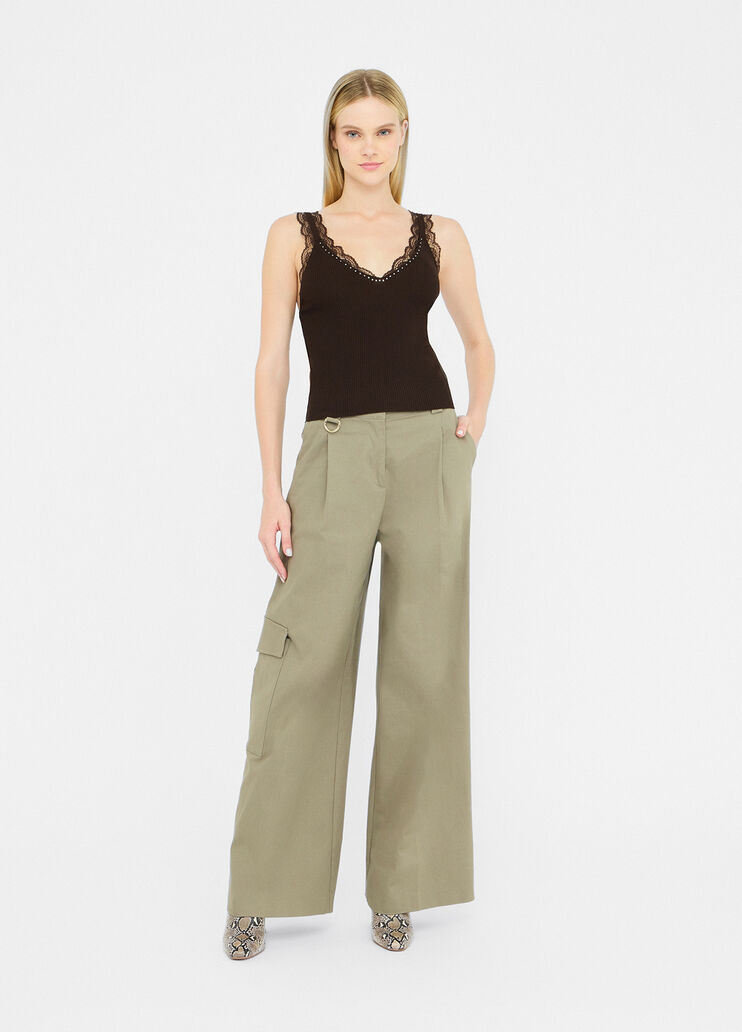 Top mit Details aus Spitze Dunkelbraun Liu Jo - large image number 5