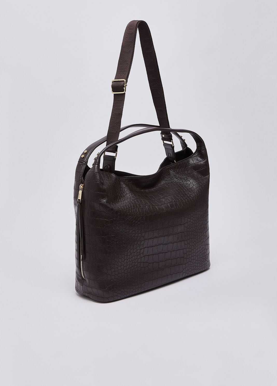 Large tote bag effect cocco dark brown Liu Jo - large image number 3