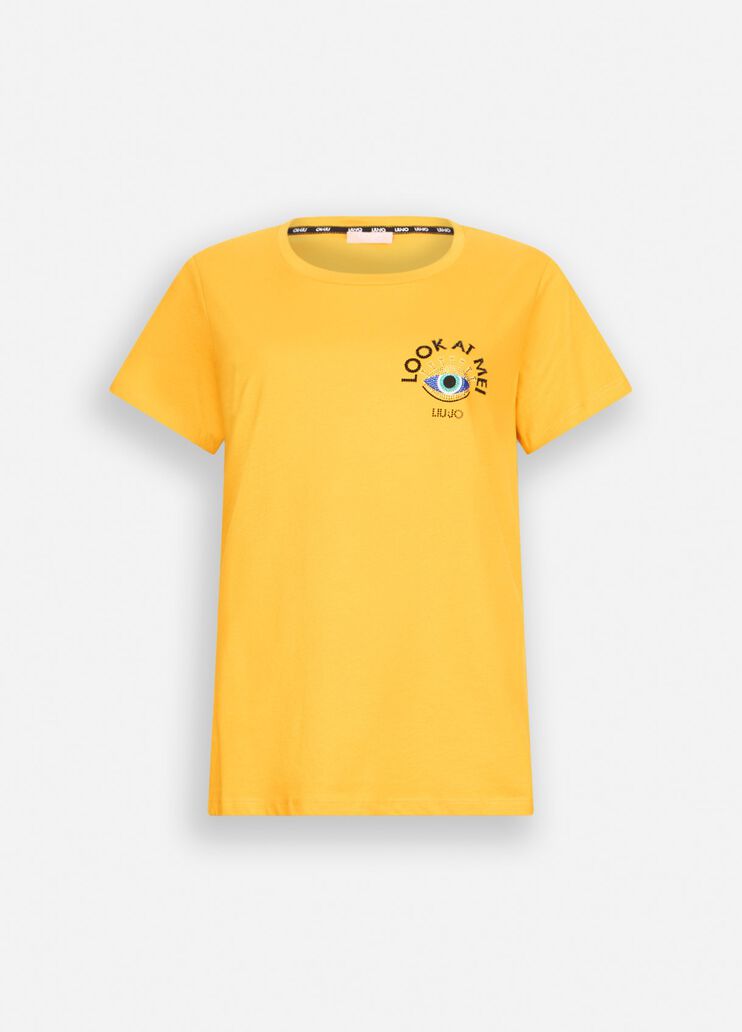 Cotton T-shirt yellow Liu Jo - large image number 6