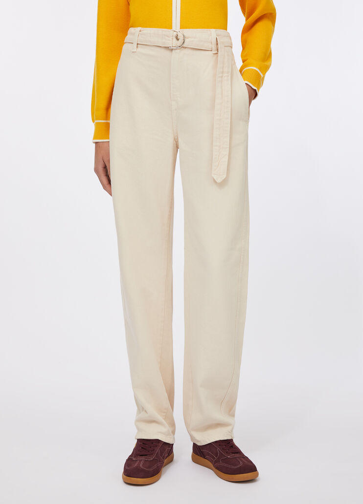 High-rise trousersrise light beige Liu Jo - large image number 0