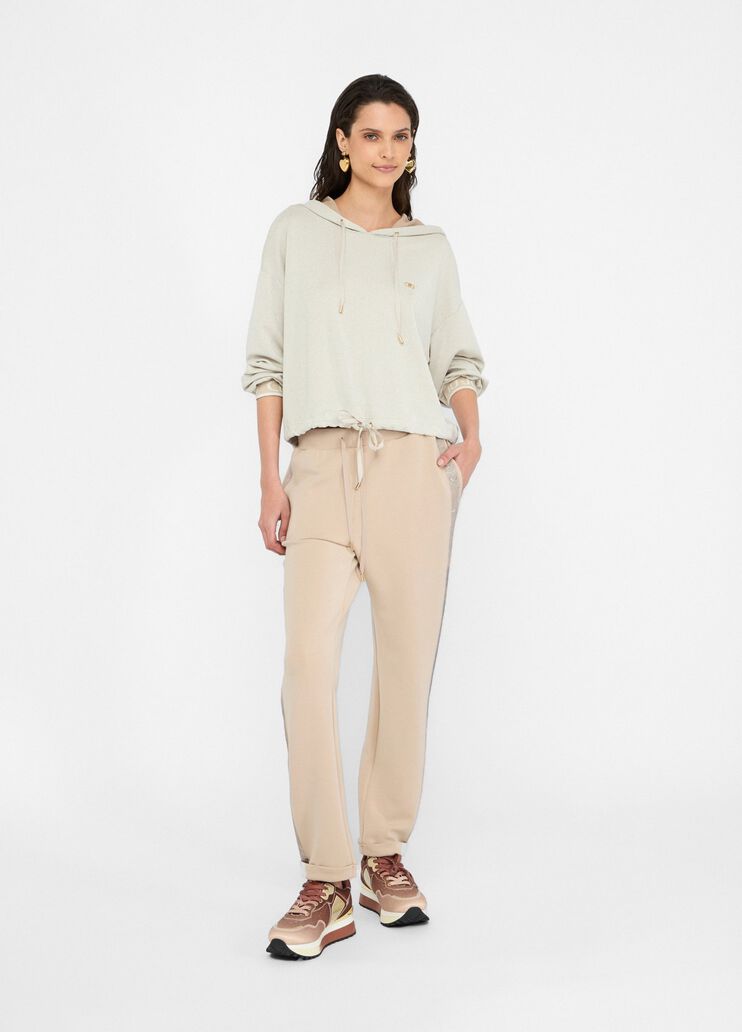 Lurex® hoodie beige Liu Jo - large image number 5 Lurex® hoodie beige Liu Jo - large image number 5