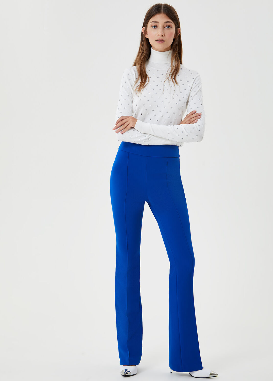 Turtleneck with gemstones White stars Liu Jo - large image number 3